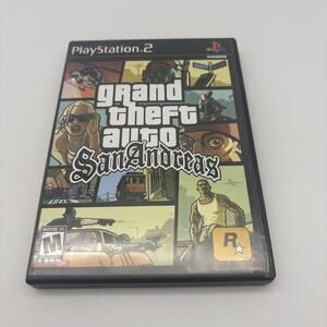 Grand Theft Auto San Andreas PS2 Complete CIB Map Manual Rockstar GTA